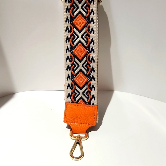 Jewelry - *SOLD*#47-Strap for crossbody use or guitar strap-Cream, Navy Blue, Orange